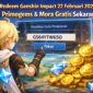 Amankan kode redeem Genshin Impact aktif Februari 2026 untuk menambah koleksi Primogems dan Mora.