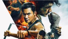 Poster film Triple Threat yang menampilkan aksi laga Iko Uwais melawan sindikat kriminal.