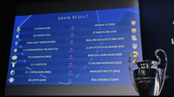 Trofi Liga Champions menjadi simbol persaingan 12 tim yang sudah memastikan tiket ke babak 16 besar musim ini.