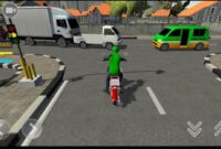 Tampilan gameplay Ojol The Game yang sedang ramai dimainkan dan banyak dicari kode redeem terbaru hari ini.