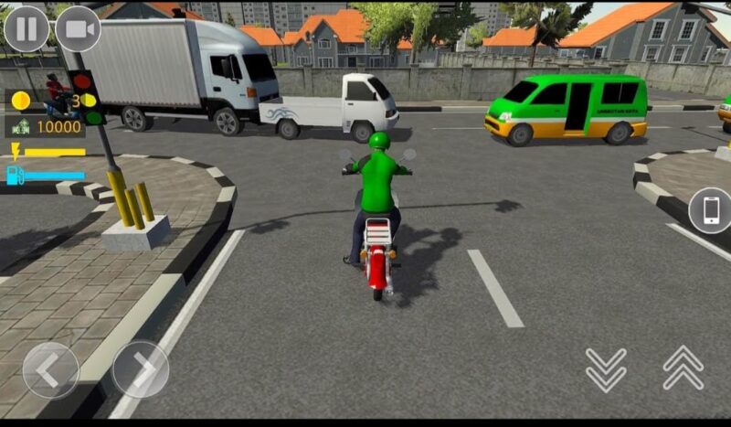 Tampilan gameplay Ojol The Game yang sedang ramai dimainkan dan banyak dicari kode redeem terbaru hari ini.