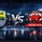 Logo Persib Bandung dan Madura United jelang laga Super League di Stadion Gelora Bandung Lautan Api.