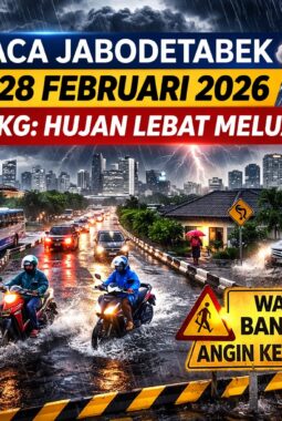BMKG Peringatkan Hujan Lebat Meluas di Jabodetabek 27-28 Februari 2026, Warga Diminta Waspada