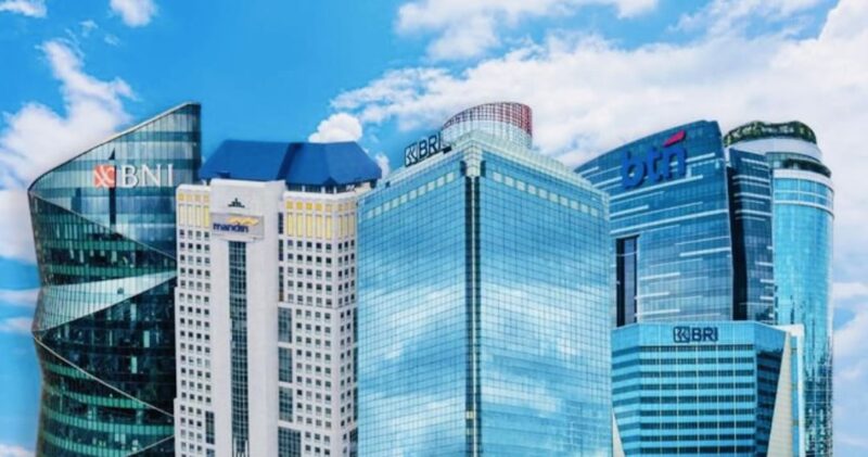 Deretan kantor pusat bank Himbara yakni BRI, Mandiri, BNI dan BTN yang bersaing dalam kinerja keuangan