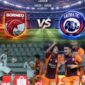 Pemain Borneo FC merayakan kemenangan 3-1 atas Arema FC dalam lanjutan Super League 2025/2026 di Stadion Segiri, Samarinda.