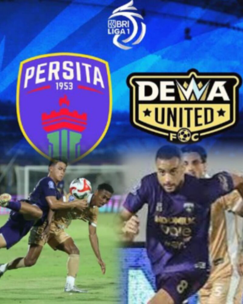 Ricky Kambuaya mencetak gol semata wayang yang membawa Dewa United menang 1-0 atas Persita Tangerang di Stadion Indomilk Arena.