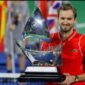 Daniil Medvedev merayakan gelar juara Dubai Duty Free Tennis Championships 2026 setelah final berakhir walkover.