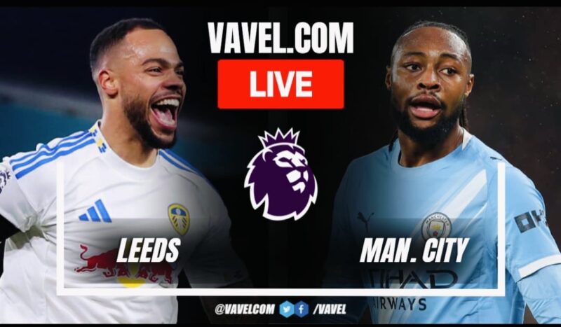 Pemain Manchester City merayakan gol kemenangan 1-0 atas Leeds United di Elland Road.