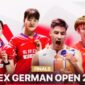 Aksi para atlet BWF German Open 2026 di Westenergie Sporthalle, Mülheim, Jerman.