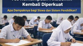 Ilustrasi siswa saat mengikuti Tes Kemampuan Akademik sebagai bagian dari sistem evaluasi pendidikan yang lebih terstandar di Indonesia.