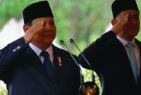 Presiden Prabowo Subianto memimpin upacara pemakaman militer Wakil Presiden ke-6 RI Try Sutrisno di TMP Kalibata dengan penuh khidmat.