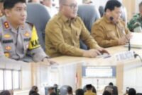 Wali Kota Sungai Penuh Alfin mengikuti rapat koordinasi Operasi Ketupat 2026 secara daring di Aula Polres Kerinci.