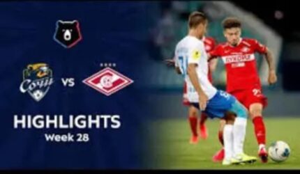 Pertandingan PFC Sochi vs Spartak Moscow dengan gol penentu di injury time