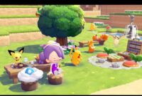 Suasana desa dalam Pokémon Pokopia yang menampilkan konsep santai dan interaksi damai bersama Pokémon.