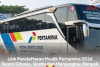 Program Mudik Gratis Pertamina 2026 kembali dibuka dengan sistem pendaftaran online resmi.