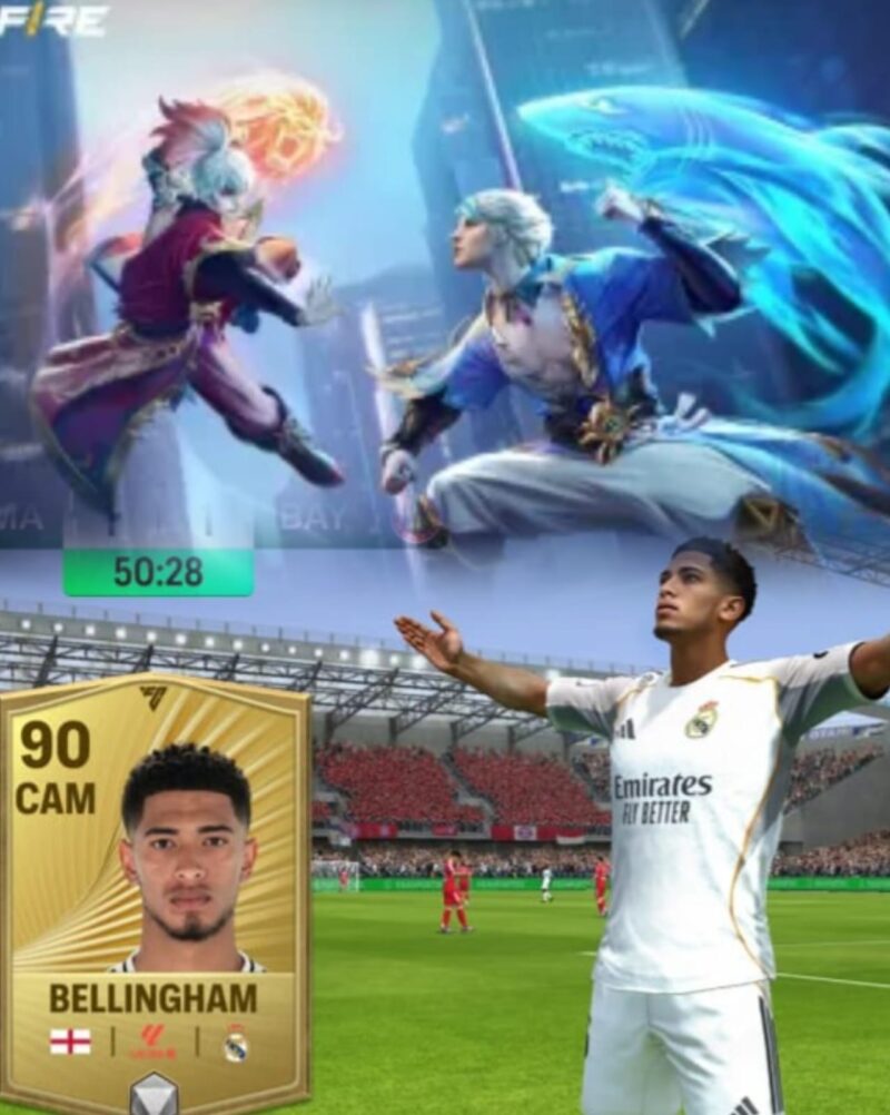 Ilustrasi kode redeem Free Fire dan FC Mobile yang sedang trending dan diburu pemain.