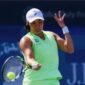 Petenis Indonesia Janice Tjen saat bertanding dalam turnamen tenis internasional Indian Wells.