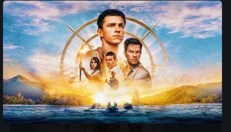 Adegan Tom Holland dan Mark Wahlberg dalam film Uncharted yang tayang di program Blockbuster Sahur Trans TV.