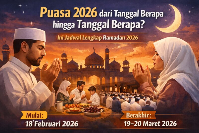 Ilustrasi suasana Ramadan saat umat Islam menjalankan ibadah puasa dan salat tarawih.