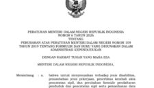 Permendagri 6 Tahun 2026 menetapkan penulisan status PNS dan PPPK menjadi ASN dalam dokumen kependudukan resmi.