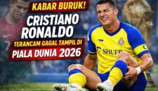 Cristiano Ronaldo terlihat kesakitan setelah mengalami cedera hamstring saat memperkuat Al Nassr dalam pertandingan Liga Pro Saudi.