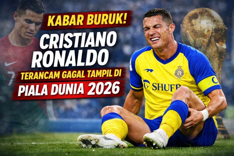 Cristiano Ronaldo terlihat kesakitan setelah mengalami cedera hamstring saat memperkuat Al Nassr dalam pertandingan Liga Pro Saudi.