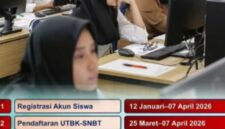 Ilustrasi peserta mengikuti ujian UTBK SNBT sebagai jalur seleksi masuk perguruan tinggi negeri.