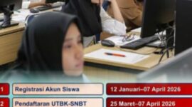 Ilustrasi peserta mengikuti ujian UTBK SNBT sebagai jalur seleksi masuk perguruan tinggi negeri.