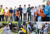 Bupati Kerinci Monadi bersama jajaran mengikuti Gerakan Nasional Indonesia ASRI di Kecamatan Kayu Aro Barat