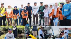 Bupati Kerinci Monadi bersama jajaran mengikuti Gerakan Nasional Indonesia ASRI di Kecamatan Kayu Aro Barat