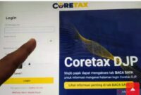 Ilustrasi wajib pajak melaporkan SPT Tahunan secara online melalui sistem Coretax Direktorat Jenderal Pajak.