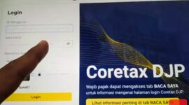 Ilustrasi wajib pajak melaporkan SPT Tahunan secara online melalui sistem Coretax Direktorat Jenderal Pajak.