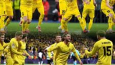 Pemain Bodø/Glimt merayakan gol saat mengalahkan Sporting dalam laga kompetisi Eropa.