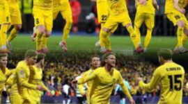 Pemain Bodø/Glimt merayakan gol saat mengalahkan Sporting dalam laga kompetisi Eropa.