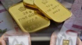 Ilustrasi logam mulia emas Antam dan UBS yang dijual di Pegadaian dengan harga terbaru 13 Maret 2026.