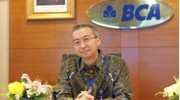 Presiden Direktur BCA Hendra Lembong saat menyampaikan rencana dividen BBCA 2026