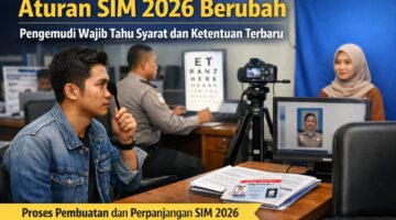 Ilustrasi proses pembuatan Surat Izin Mengemudi (SIM) di Indonesia.