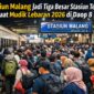 Suasana penumpang yang memadati Stasiun Malang saat masa angkutan mudik Lebaran 2026.
