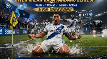 Pemain Inter Milan merayakan gol saat tampil dominan di laga tandang Serie A.