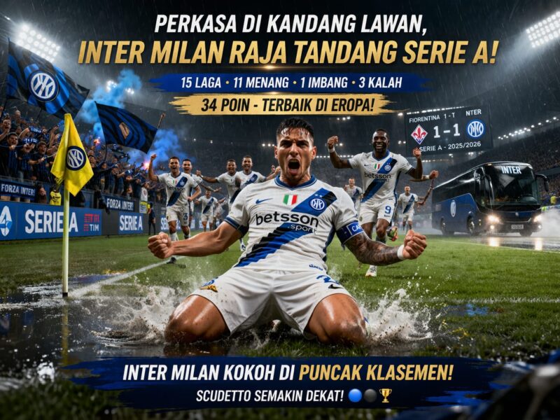 Pemain Inter Milan merayakan gol saat tampil dominan di laga tandang Serie A.