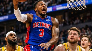 Daniss Jenkins tampil heroik saat membawa Detroit Pistons menang dramatis atas Los Angeles Lakers