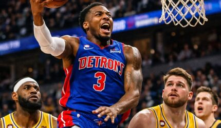 Daniss Jenkins mencetak poin penentu kemenangan Detroit Pistons atas Los Angeles Lakers