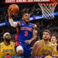 Daniss Jenkins tampil heroik saat membawa Detroit Pistons menang dramatis atas Los Angeles Lakers