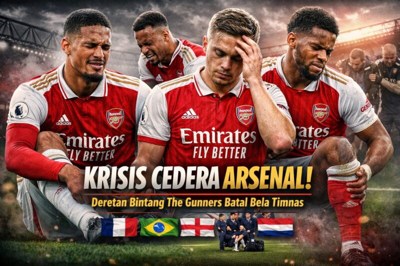 Sejumlah pemain Arsenal mengalami cedera dan batal memperkuat timnas pada jeda internasional Maret 2026.