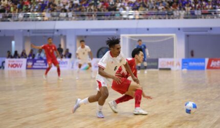 Timnas Futsal Indonesia vs Thailand babak pertama skor 1-1 pertandingan berlangsung sengit