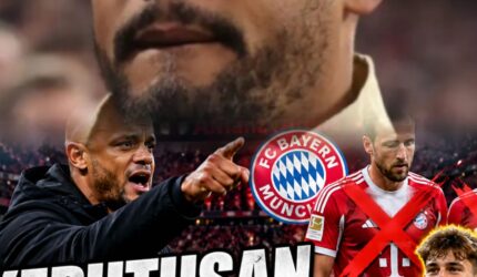 Vincent Kompany saat memberi instruksi kepada pemain Bayern Munchen sebelum pertandingan