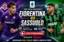 Pemain Fiorentina dan Sassuolo berebut bola dalam laga panas Liga Italia Serie A.
