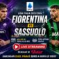 Pemain Fiorentina dan Sassuolo berebut bola dalam laga panas Liga Italia Serie A.