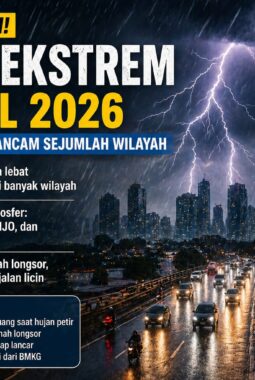 BMKG Ingatkan Cuaca Ekstrem 26 April 2026, Hujan Lebat dan Petir Ancam Sejumlah Wilayah