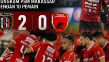 Pemain Bali United merayakan kemenangan 2-0 atas PSM Makassar pada laga Super League 2025/2026 di Stadion Kapten I Wayan Dipta.